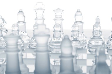 Glass chess pieces clipart