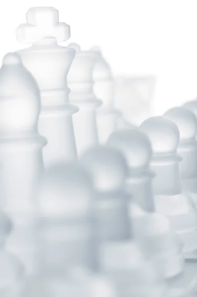 ガラスのチェスの駒 — ストック写真