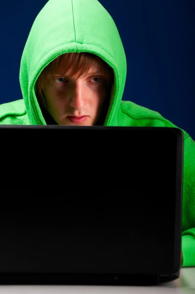 Young hacker — Stock Photo, Image