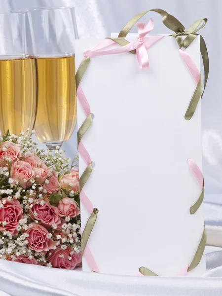 Carta bianca, accessori da sposa — Foto Stock
