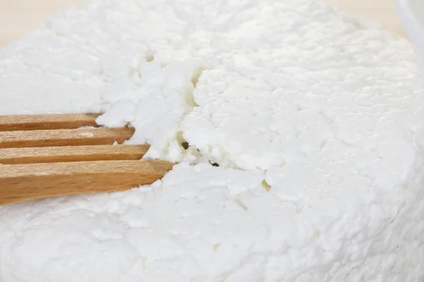 Cottage cheese close-up. — Stock Photo, Image