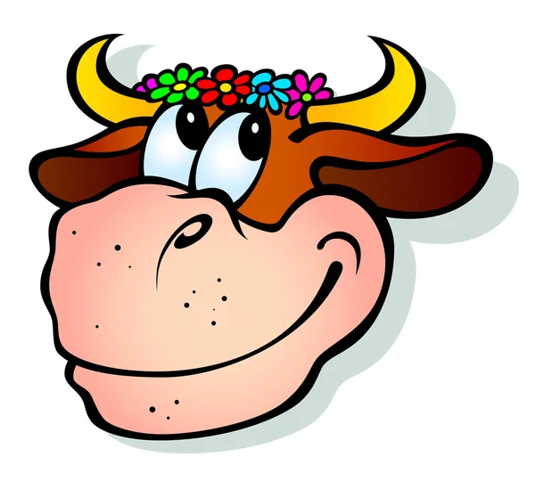 Vaca sorridente — Vetor de Stock