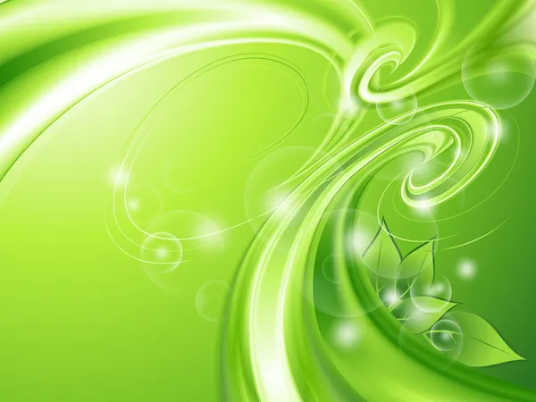 Αφηρημένο φόντο πράσινο με φύλλα — Διανυσματικό Αρχείο
