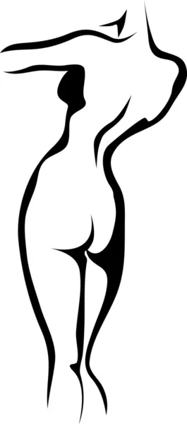 Skiss av kvinna torso — Stock vektor