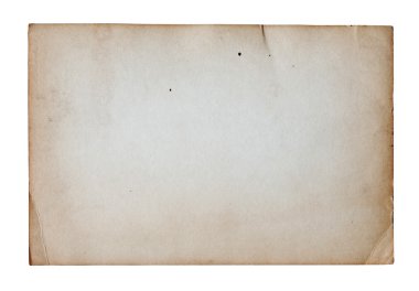 Beyaz arkaplanda izole edilmiş eski kağıt
