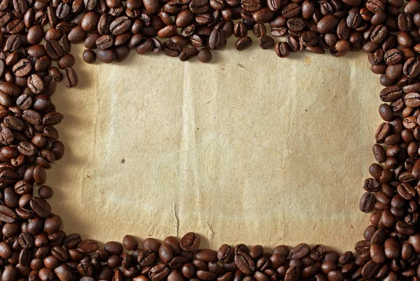 stock image Coffee beans on paper