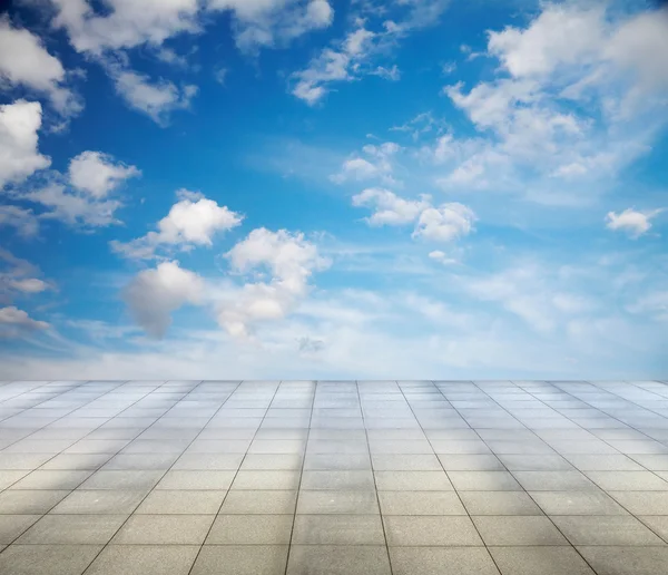Grey floor and sky — Stock Photo, Image