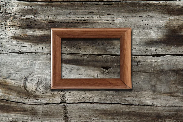 Frame on old wooden background — Stock Photo, Image