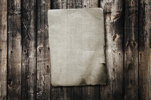 Папір на старій текстурі дерева — стокове фото