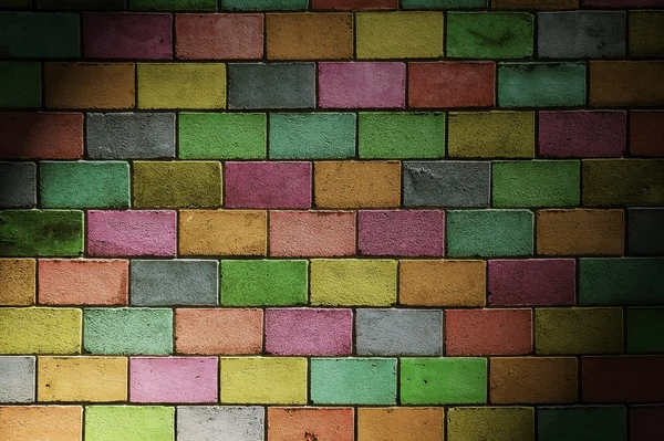 stock image Old colourful brick wall