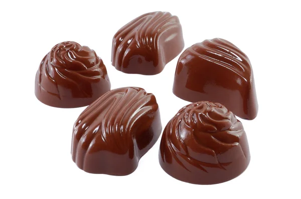 Pięć czekoladki — Zdjęcie stockowe
