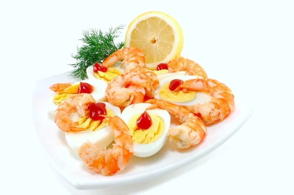 stock image Dish with shrimp