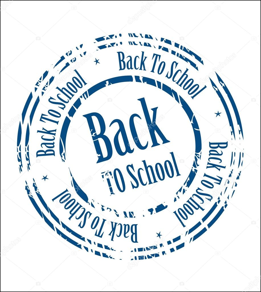 Back to school stamp