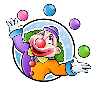 Happy clown clipart