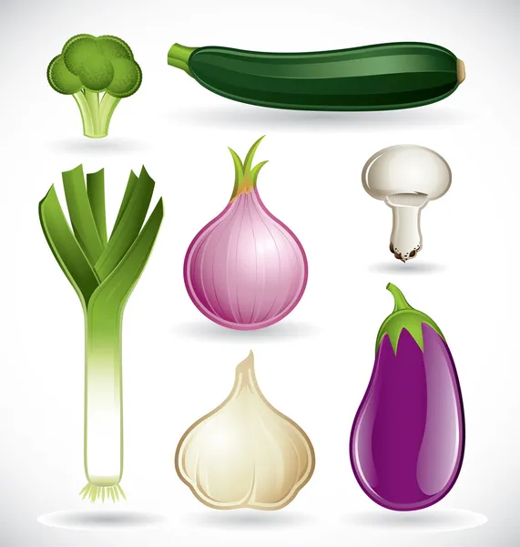 Blandade grönsaker - set 2 — Stock vektor