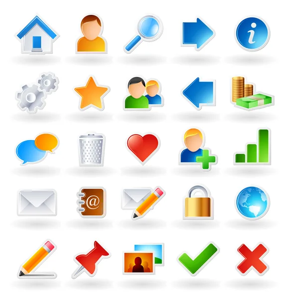 Colored icons — Stock Vector