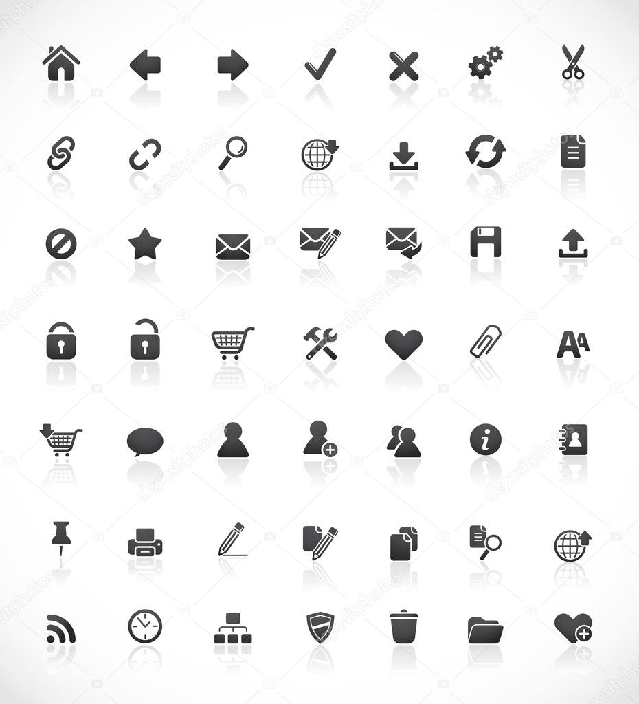 Web and office icons