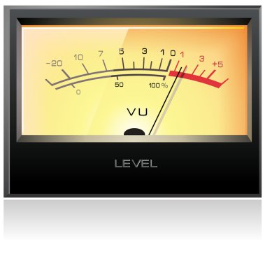 Analog electronic VU meter clipart