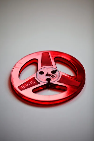 Red Plastic Audio Reel — Stock Photo, Image