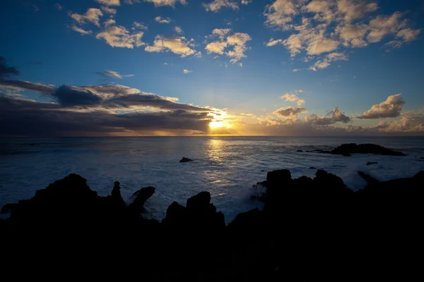 Puesta del sol del Pacífico cerca de Eastern Island — Foto de Stock
