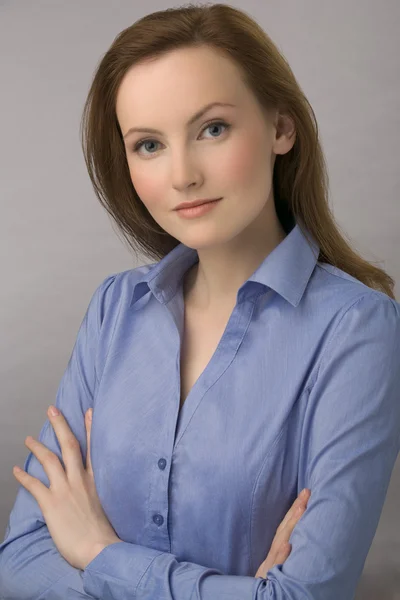 A fiatal üzleti nő portréja Stock Kép