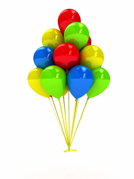 Heldere ballons over Wit — Stockfoto