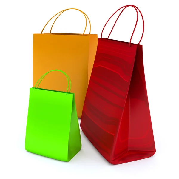 Shopping bag su sfondo bianco — Foto Stock