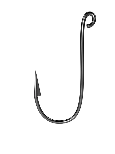 Fishing hook over white background — Stock Photo, Image