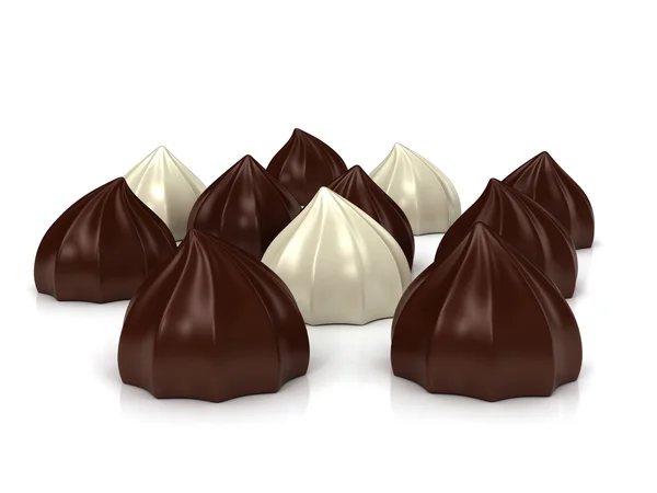 Bolos doces sobre fundo branco — Fotografia de Stock