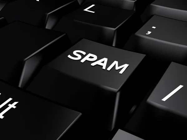 Teclado com palavra spam — Fotografia de Stock
