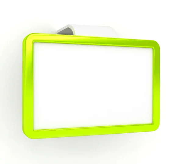 Board on spring over white background — Stock Photo, Image