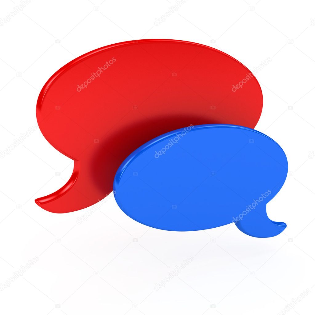 Chat symbol over white background