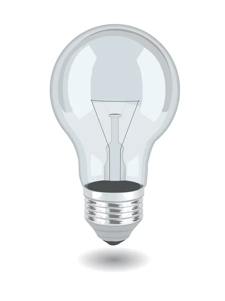 Vector bulb over white background — Stock Vector