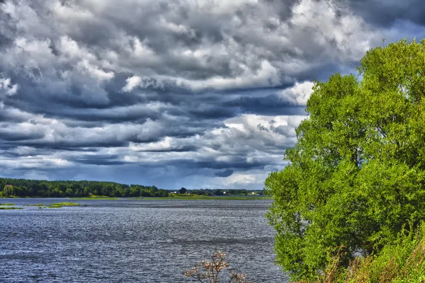 stock image Landscape wiith river and forest