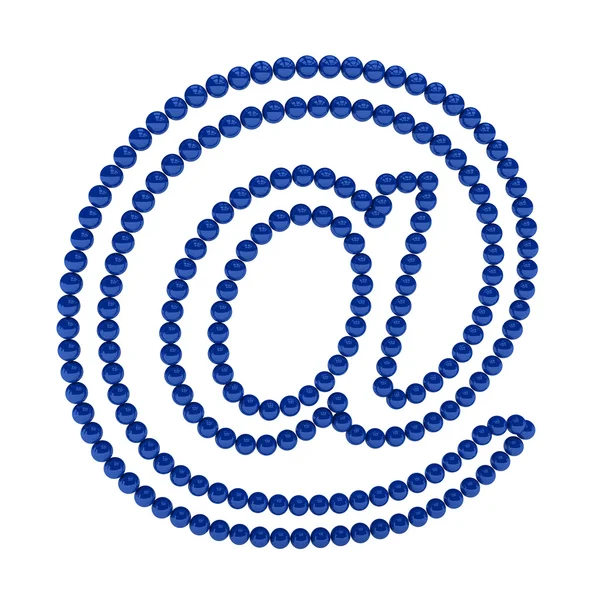흰색 배경에 파란색 sighn 전자 메일 — 스톡 사진