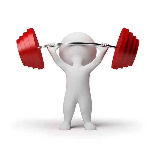 3d small - weightlifting — Stock Photo, Image