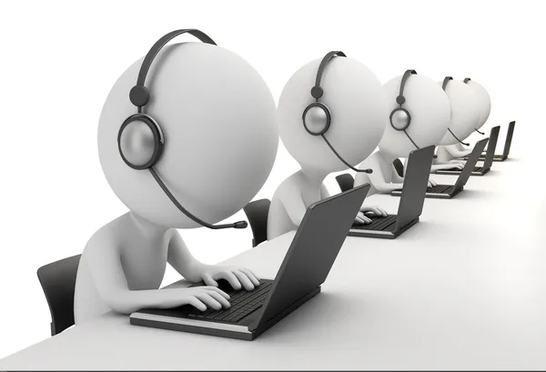 3d small - call center — Stock Photo, Image