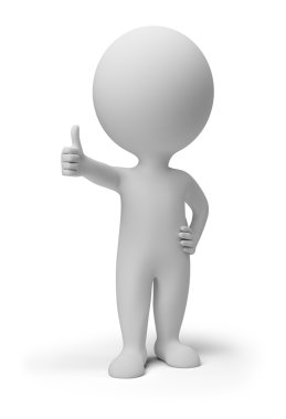 3d small - positive pose clipart