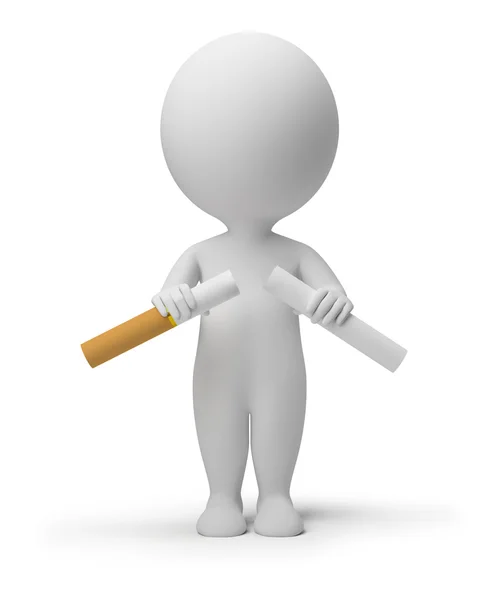 stock image 3d small - breaking cigarette