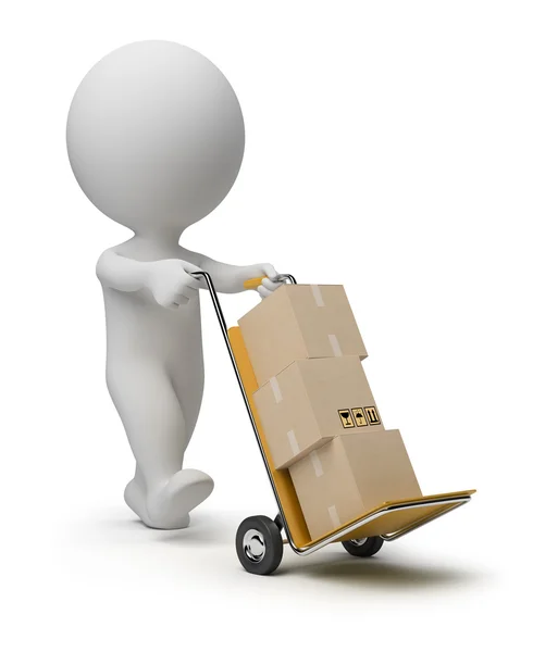3d small - hand truck — Stock Photo, Image