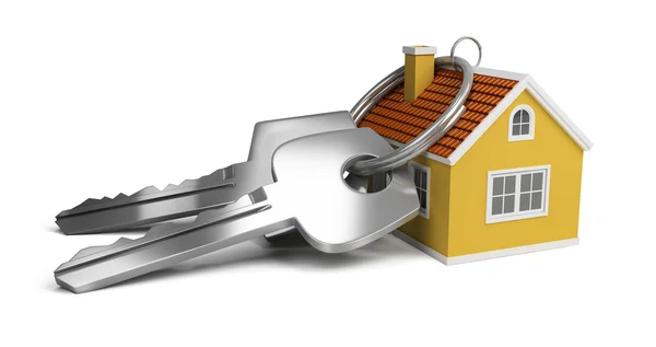 Ключи и дом — стоковое фото