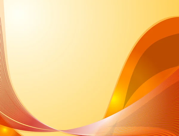 Abstraktní oranžové vlny - projekt pro podnikání - karty. eps10 — Stockový vektor