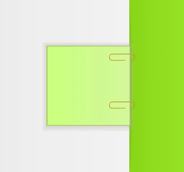 Prázdné listy papíru, které jsou připevněny sponky na papír. eps10 — Stockový vektor