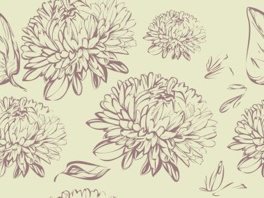 Chrysanthemum seamless background clipart