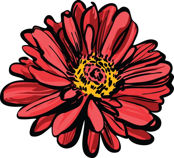 Piros virág. Maj. — Stock Vector