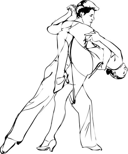 Tanzendes Paar — Stockvektor