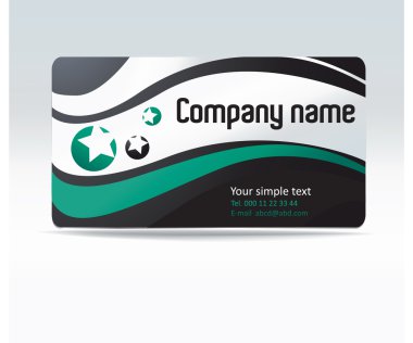 Vector business visit card clipart