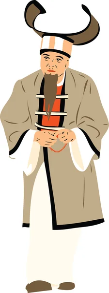 Oriental homme avec une barbe — Image vectorielle