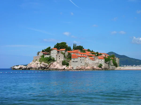 Eiland Sveti Stefan, Montenegro — Stockfoto