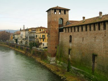 Castelvecchio'yu (eski kale), verona, İtalya